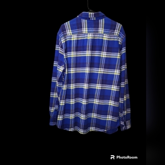Heritage American Eagle XXL_TTG Shacket Flannel Shirt blue/white/yellow - Picture 15 of 16